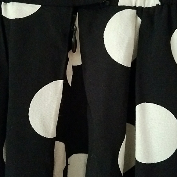 Vintage 80s Polka Dot Pin Up Style Shirtwaist Dress Medium - Picture 6 of 7